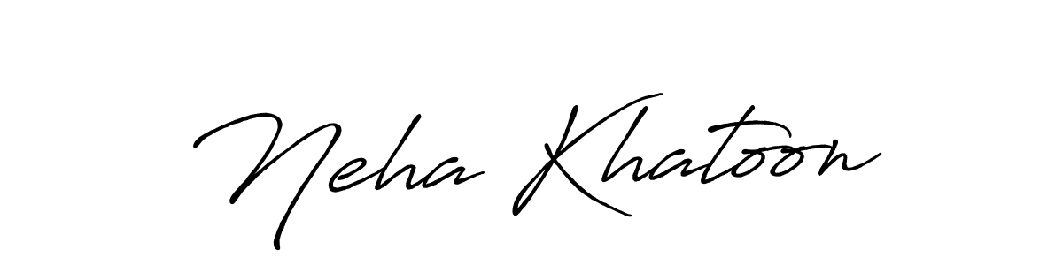 Use a signature maker to create a handwritten signature online. With this signature software, you can design (Antro_Vectra_Bolder) your own signature for name Neha Khatoon. Neha Khatoon signature style 7 images and pictures png