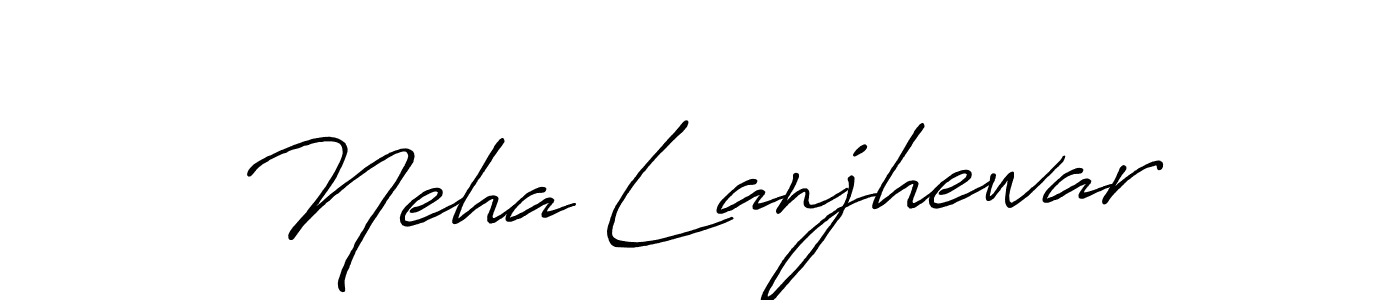 Make a beautiful signature design for name Neha Lanjhewar. With this signature (Antro_Vectra_Bolder) style, you can create a handwritten signature for free. Neha Lanjhewar signature style 7 images and pictures png