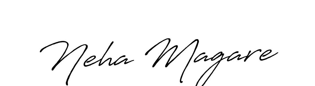 Create a beautiful signature design for name Neha Magare. With this signature (Antro_Vectra_Bolder) fonts, you can make a handwritten signature for free. Neha Magare signature style 7 images and pictures png
