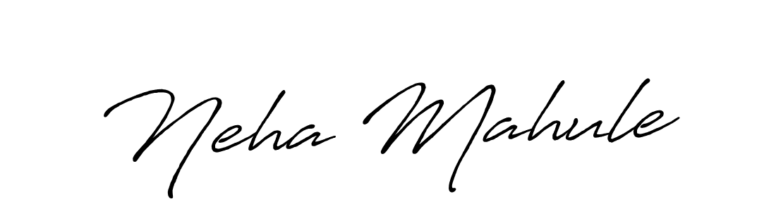 Make a short Neha Mahule signature style. Manage your documents anywhere anytime using Antro_Vectra_Bolder. Create and add eSignatures, submit forms, share and send files easily. Neha Mahule signature style 7 images and pictures png