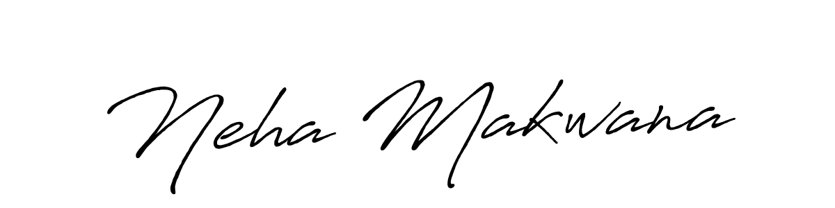 Make a beautiful signature design for name Neha Makwana. With this signature (Antro_Vectra_Bolder) style, you can create a handwritten signature for free. Neha Makwana signature style 7 images and pictures png