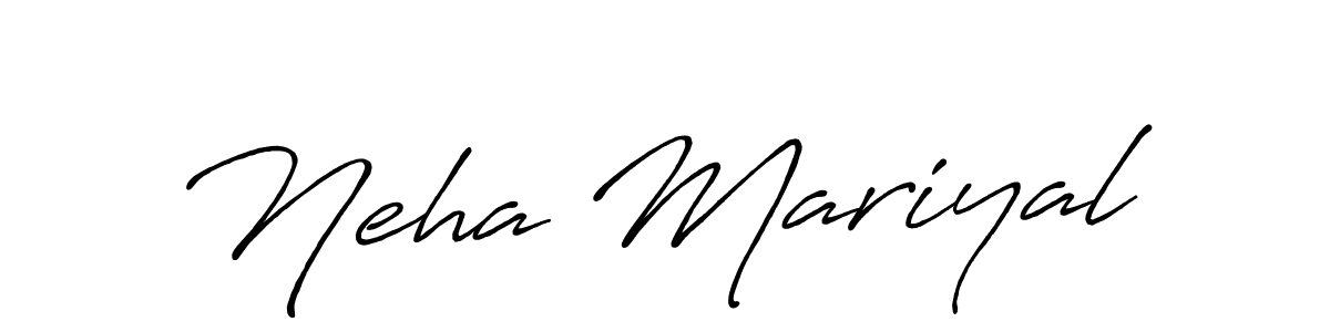 Similarly Antro_Vectra_Bolder is the best handwritten signature design. Signature creator online .You can use it as an online autograph creator for name Neha Mariyal. Neha Mariyal signature style 7 images and pictures png