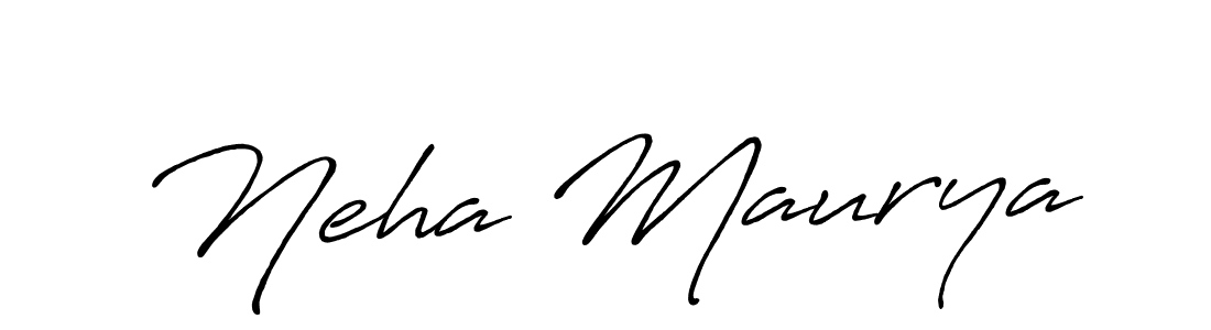 Create a beautiful signature design for name Neha Maurya. With this signature (Antro_Vectra_Bolder) fonts, you can make a handwritten signature for free. Neha Maurya signature style 7 images and pictures png