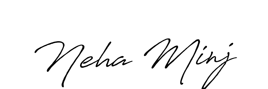 The best way (Antro_Vectra_Bolder) to make a short signature is to pick only two or three words in your name. The name Neha Minj include a total of six letters. For converting this name. Neha Minj signature style 7 images and pictures png