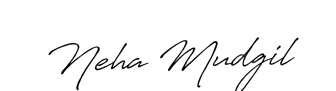 Create a beautiful signature design for name Neha Mudgil. With this signature (Antro_Vectra_Bolder) fonts, you can make a handwritten signature for free. Neha Mudgil signature style 7 images and pictures png