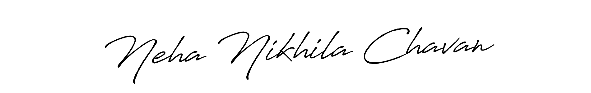 How to make Neha Nikhila Chavan signature? Antro_Vectra_Bolder is a professional autograph style. Create handwritten signature for Neha Nikhila Chavan name. Neha Nikhila Chavan signature style 7 images and pictures png