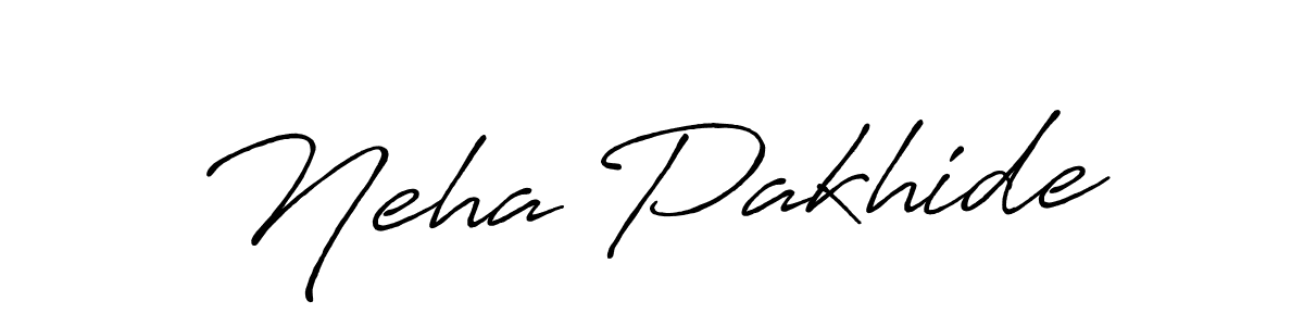 Neha Pakhide stylish signature style. Best Handwritten Sign (Antro_Vectra_Bolder) for my name. Handwritten Signature Collection Ideas for my name Neha Pakhide. Neha Pakhide signature style 7 images and pictures png