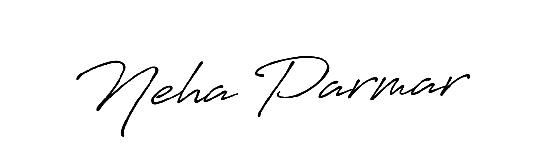 Neha Parmar stylish signature style. Best Handwritten Sign (Antro_Vectra_Bolder) for my name. Handwritten Signature Collection Ideas for my name Neha Parmar. Neha Parmar signature style 7 images and pictures png