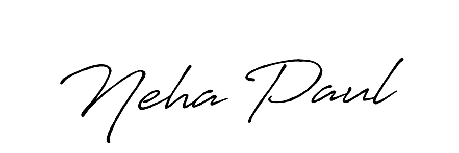 How to make Neha Paul name signature. Use Antro_Vectra_Bolder style for creating short signs online. This is the latest handwritten sign. Neha Paul signature style 7 images and pictures png