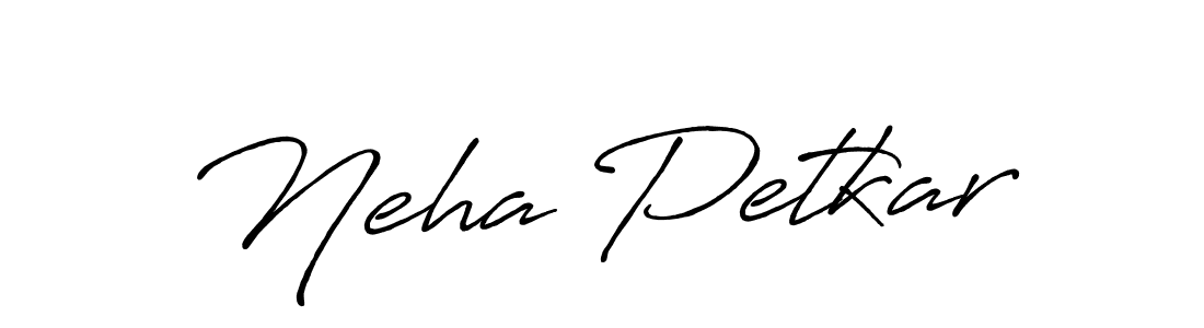 How to make Neha Petkar name signature. Use Antro_Vectra_Bolder style for creating short signs online. This is the latest handwritten sign. Neha Petkar signature style 7 images and pictures png