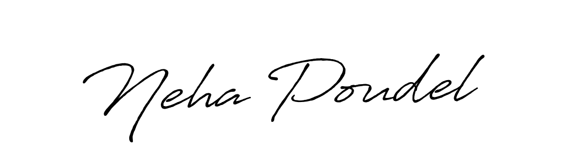 Create a beautiful signature design for name Neha Poudel. With this signature (Antro_Vectra_Bolder) fonts, you can make a handwritten signature for free. Neha Poudel signature style 7 images and pictures png