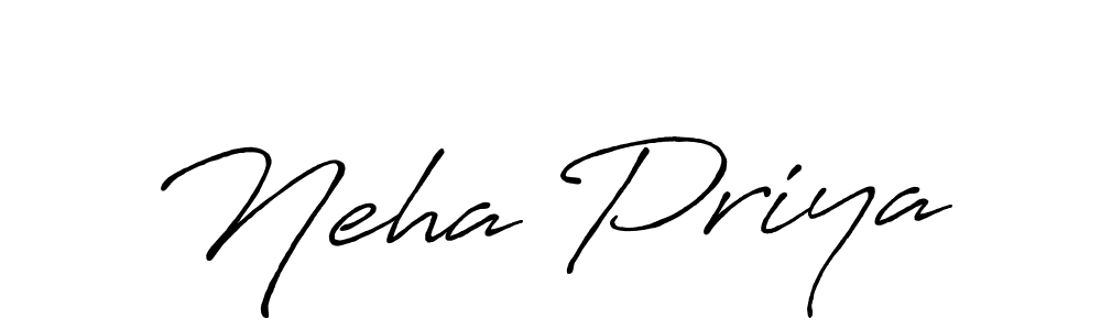 It looks lik you need a new signature style for name Neha Priya. Design unique handwritten (Antro_Vectra_Bolder) signature with our free signature maker in just a few clicks. Neha Priya signature style 7 images and pictures png