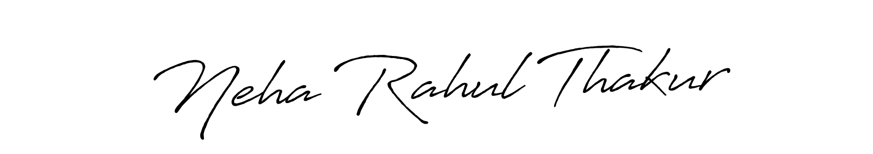 Make a beautiful signature design for name Neha Rahul Thakur. With this signature (Antro_Vectra_Bolder) style, you can create a handwritten signature for free. Neha Rahul Thakur signature style 7 images and pictures png