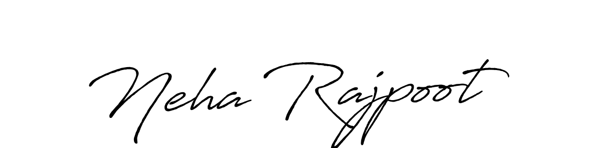 Make a beautiful signature design for name Neha Rajpoot. With this signature (Antro_Vectra_Bolder) style, you can create a handwritten signature for free. Neha Rajpoot signature style 7 images and pictures png