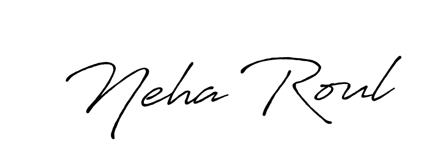 if you are searching for the best signature style for your name Neha Roul. so please give up your signature search. here we have designed multiple signature styles  using Antro_Vectra_Bolder. Neha Roul signature style 7 images and pictures png