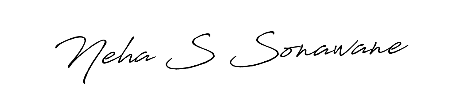Create a beautiful signature design for name Neha S Sonawane. With this signature (Antro_Vectra_Bolder) fonts, you can make a handwritten signature for free. Neha S Sonawane signature style 7 images and pictures png
