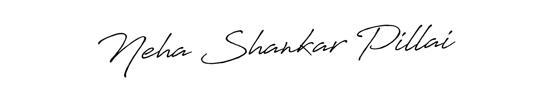 Create a beautiful signature design for name Neha Shankar Pillai. With this signature (Antro_Vectra_Bolder) fonts, you can make a handwritten signature for free. Neha Shankar Pillai signature style 7 images and pictures png