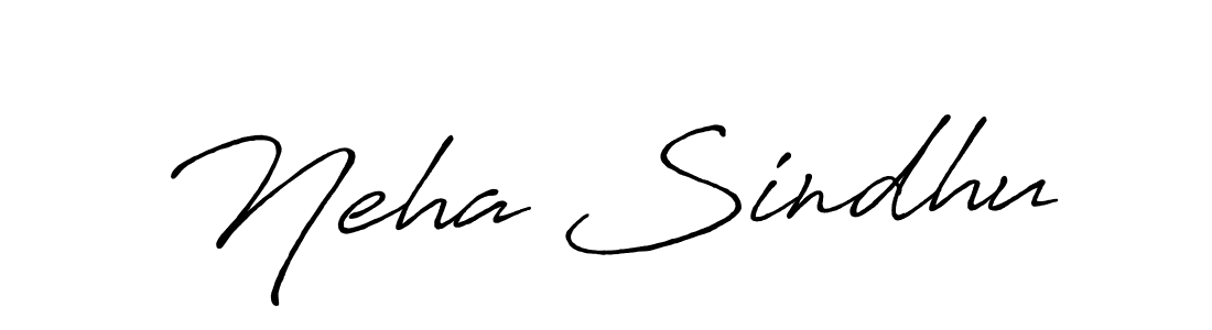 Create a beautiful signature design for name Neha Sindhu. With this signature (Antro_Vectra_Bolder) fonts, you can make a handwritten signature for free. Neha Sindhu signature style 7 images and pictures png