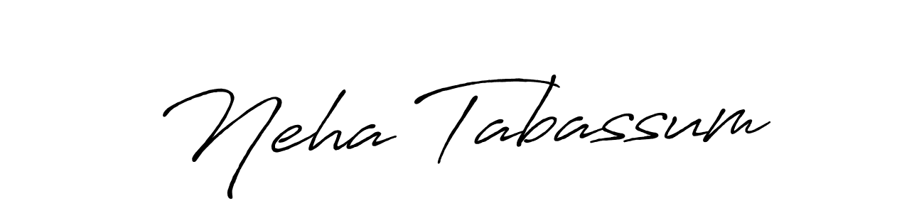 Create a beautiful signature design for name Neha Tabassum. With this signature (Antro_Vectra_Bolder) fonts, you can make a handwritten signature for free. Neha Tabassum signature style 7 images and pictures png