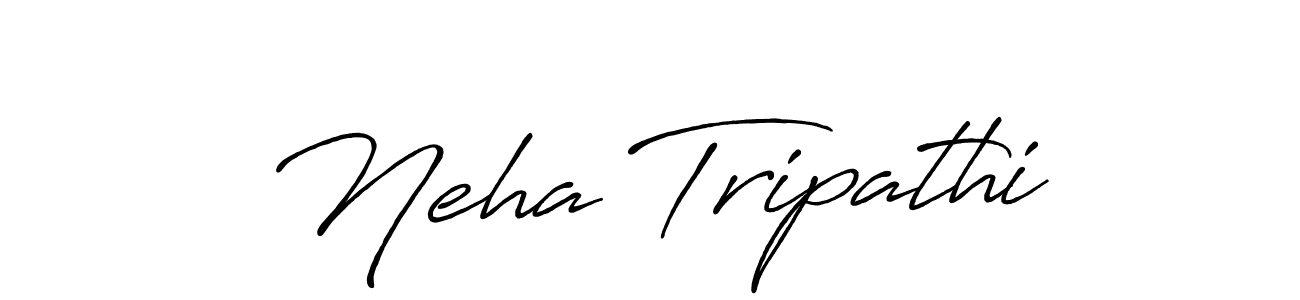 How to make Neha Tripathi name signature. Use Antro_Vectra_Bolder style for creating short signs online. This is the latest handwritten sign. Neha Tripathi signature style 7 images and pictures png