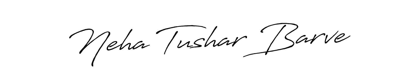 The best way (Antro_Vectra_Bolder) to make a short signature is to pick only two or three words in your name. The name Neha Tushar Barve include a total of six letters. For converting this name. Neha Tushar Barve signature style 7 images and pictures png