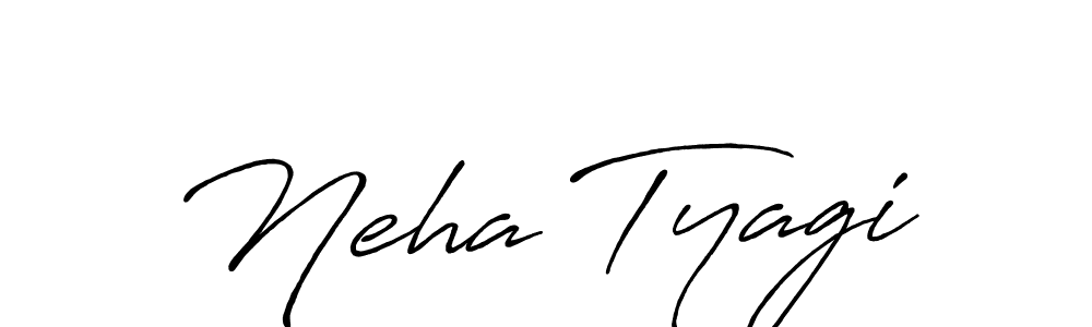 How to make Neha Tyagi name signature. Use Antro_Vectra_Bolder style for creating short signs online. This is the latest handwritten sign. Neha Tyagi signature style 7 images and pictures png