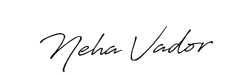 Design your own signature with our free online signature maker. With this signature software, you can create a handwritten (Antro_Vectra_Bolder) signature for name Neha Vador. Neha Vador signature style 7 images and pictures png