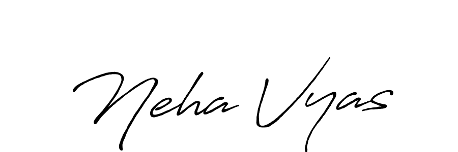 Make a beautiful signature design for name Neha Vyas. With this signature (Antro_Vectra_Bolder) style, you can create a handwritten signature for free. Neha Vyas signature style 7 images and pictures png