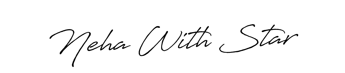 Also we have Neha With Star name is the best signature style. Create professional handwritten signature collection using Antro_Vectra_Bolder autograph style. Neha With Star signature style 7 images and pictures png