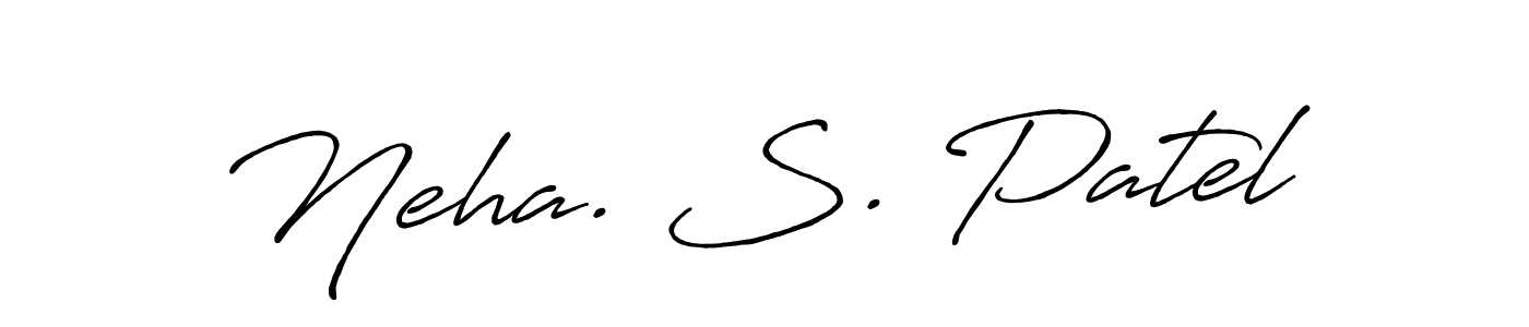 Make a beautiful signature design for name Neha. S. Patel. With this signature (Antro_Vectra_Bolder) style, you can create a handwritten signature for free. Neha. S. Patel signature style 7 images and pictures png