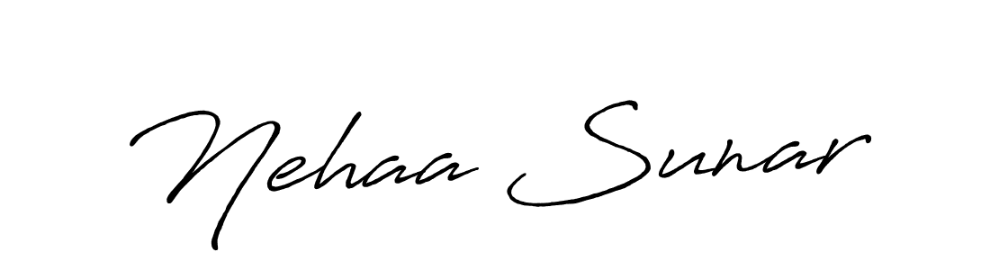 The best way (Antro_Vectra_Bolder) to make a short signature is to pick only two or three words in your name. The name Nehaa Sunar include a total of six letters. For converting this name. Nehaa Sunar signature style 7 images and pictures png