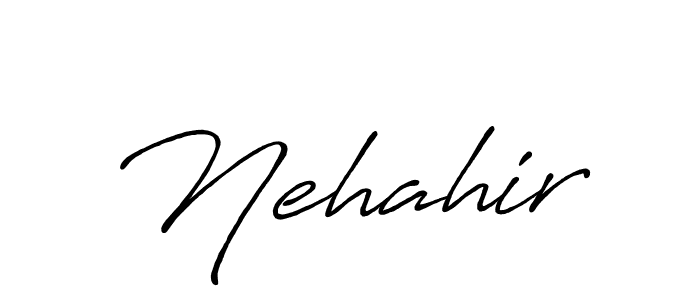 Use a signature maker to create a handwritten signature online. With this signature software, you can design (Antro_Vectra_Bolder) your own signature for name Nehahir. Nehahir signature style 7 images and pictures png