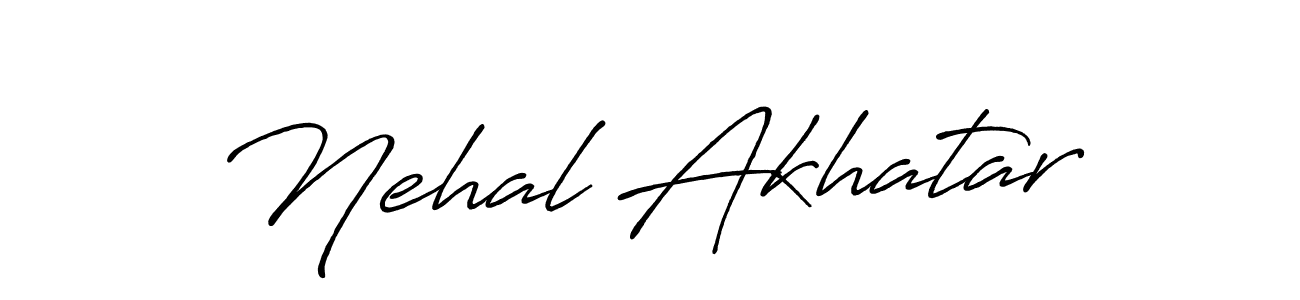 Nehal Akhatar stylish signature style. Best Handwritten Sign (Antro_Vectra_Bolder) for my name. Handwritten Signature Collection Ideas for my name Nehal Akhatar. Nehal Akhatar signature style 7 images and pictures png