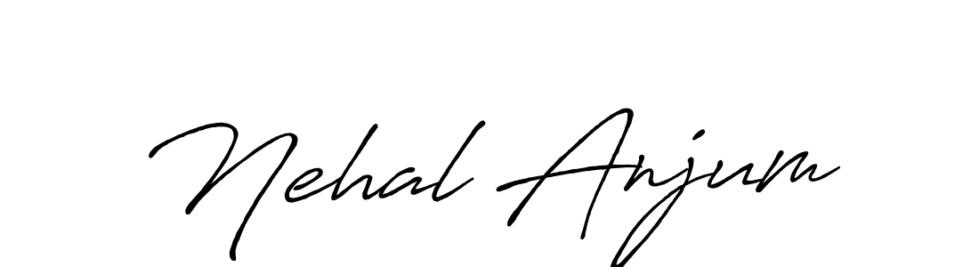 Create a beautiful signature design for name Nehal Anjum. With this signature (Antro_Vectra_Bolder) fonts, you can make a handwritten signature for free. Nehal Anjum signature style 7 images and pictures png