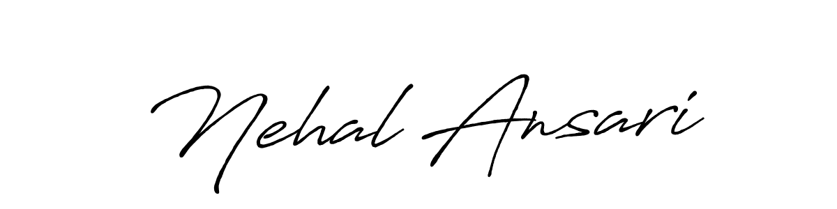 Nehal Ansari stylish signature style. Best Handwritten Sign (Antro_Vectra_Bolder) for my name. Handwritten Signature Collection Ideas for my name Nehal Ansari. Nehal Ansari signature style 7 images and pictures png