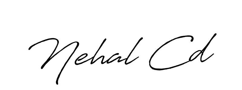 Design your own signature with our free online signature maker. With this signature software, you can create a handwritten (Antro_Vectra_Bolder) signature for name Nehal Cd. Nehal Cd signature style 7 images and pictures png