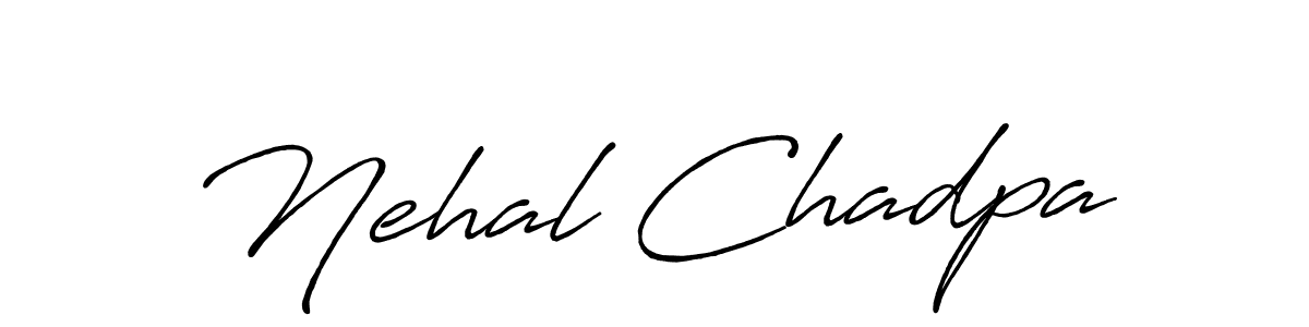 How to make Nehal Chadpa signature? Antro_Vectra_Bolder is a professional autograph style. Create handwritten signature for Nehal Chadpa name. Nehal Chadpa signature style 7 images and pictures png