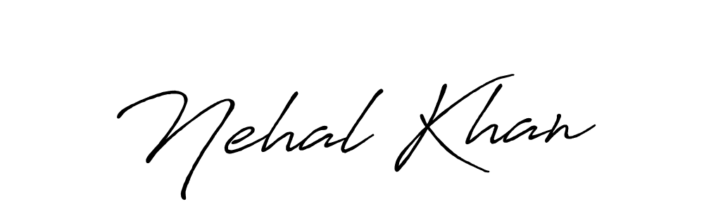 Design your own signature with our free online signature maker. With this signature software, you can create a handwritten (Antro_Vectra_Bolder) signature for name Nehal Khan. Nehal Khan signature style 7 images and pictures png