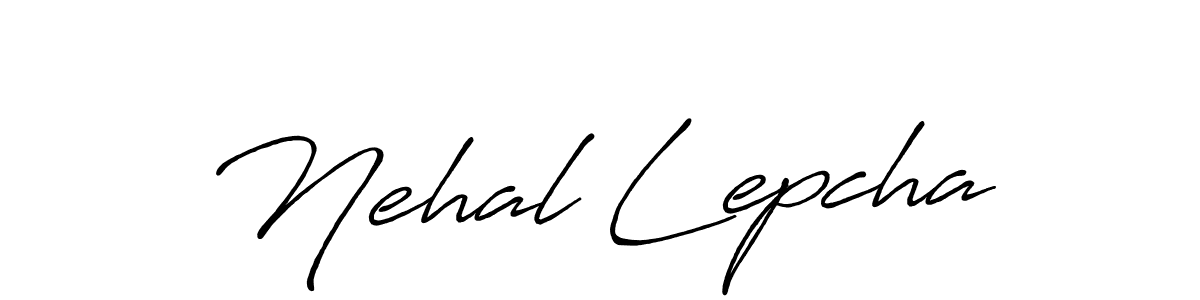 How to make Nehal Lepcha signature? Antro_Vectra_Bolder is a professional autograph style. Create handwritten signature for Nehal Lepcha name. Nehal Lepcha signature style 7 images and pictures png