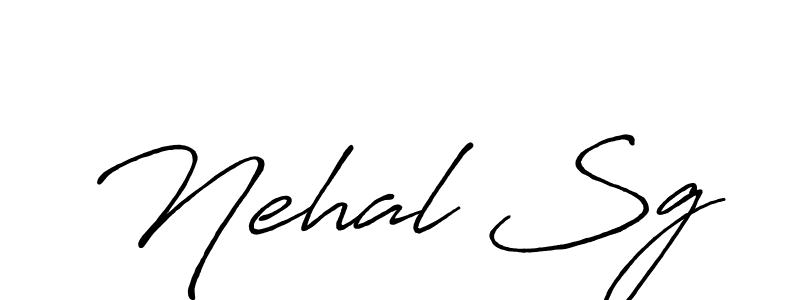Make a beautiful signature design for name Nehal Sg. With this signature (Antro_Vectra_Bolder) style, you can create a handwritten signature for free. Nehal Sg signature style 7 images and pictures png