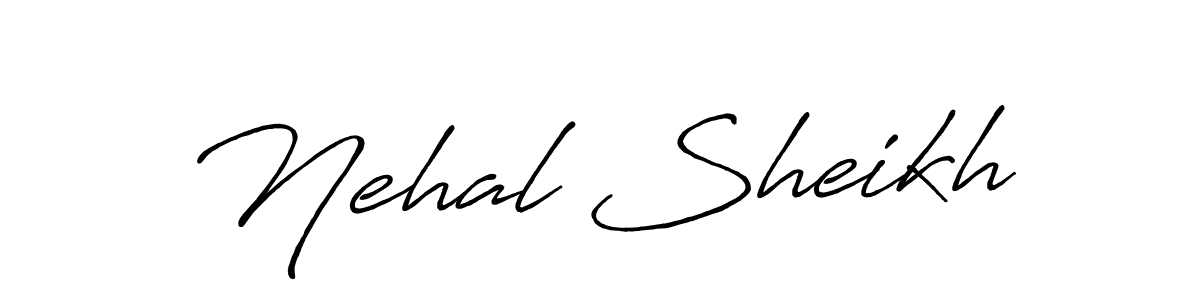if you are searching for the best signature style for your name Nehal Sheikh. so please give up your signature search. here we have designed multiple signature styles  using Antro_Vectra_Bolder. Nehal Sheikh signature style 7 images and pictures png