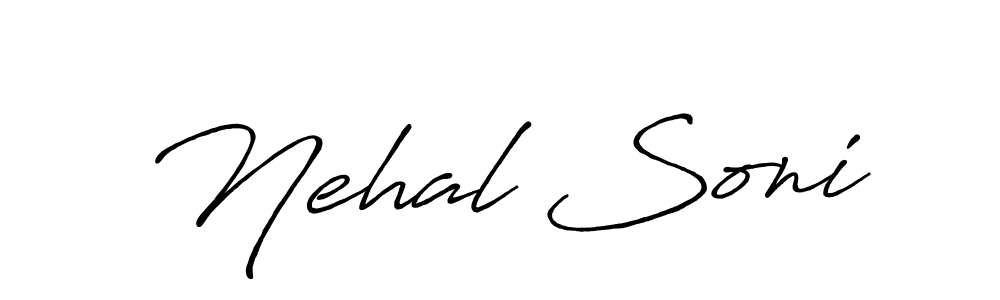 Also You can easily find your signature by using the search form. We will create Nehal Soni name handwritten signature images for you free of cost using Antro_Vectra_Bolder sign style. Nehal Soni signature style 7 images and pictures png