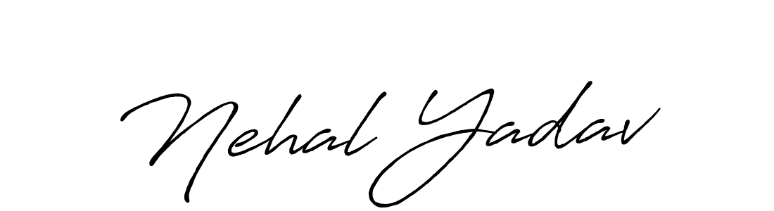 Make a beautiful signature design for name Nehal Yadav. With this signature (Antro_Vectra_Bolder) style, you can create a handwritten signature for free. Nehal Yadav signature style 7 images and pictures png