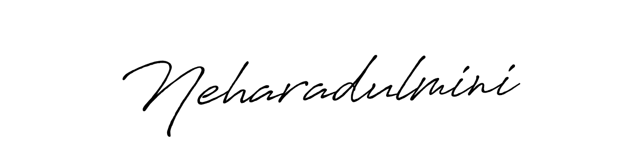 This is the best signature style for the Neharadulmini name. Also you like these signature font (Antro_Vectra_Bolder). Mix name signature. Neharadulmini signature style 7 images and pictures png