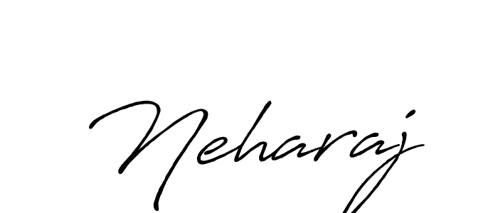 Create a beautiful signature design for name Neharaj. With this signature (Antro_Vectra_Bolder) fonts, you can make a handwritten signature for free. Neharaj signature style 7 images and pictures png