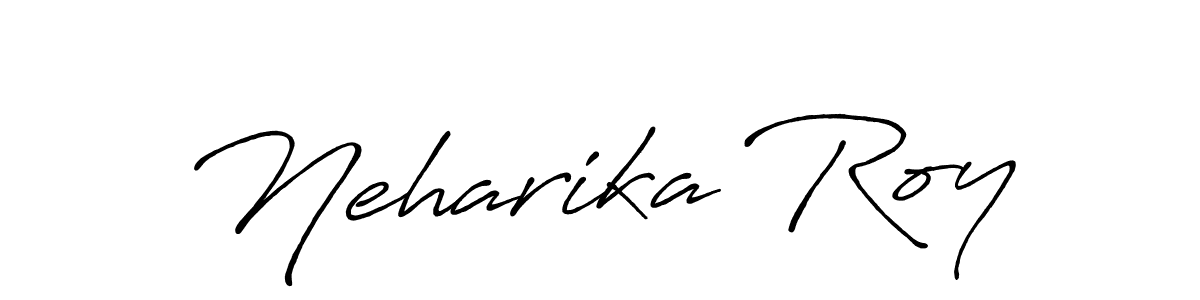 Neharika Roy stylish signature style. Best Handwritten Sign (Antro_Vectra_Bolder) for my name. Handwritten Signature Collection Ideas for my name Neharika Roy. Neharika Roy signature style 7 images and pictures png