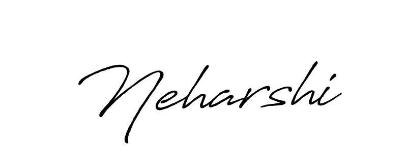 Similarly Antro_Vectra_Bolder is the best handwritten signature design. Signature creator online .You can use it as an online autograph creator for name Neharshi. Neharshi signature style 7 images and pictures png