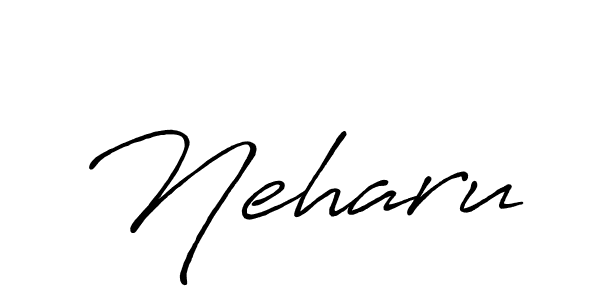 How to make Neharu signature? Antro_Vectra_Bolder is a professional autograph style. Create handwritten signature for Neharu name. Neharu signature style 7 images and pictures png