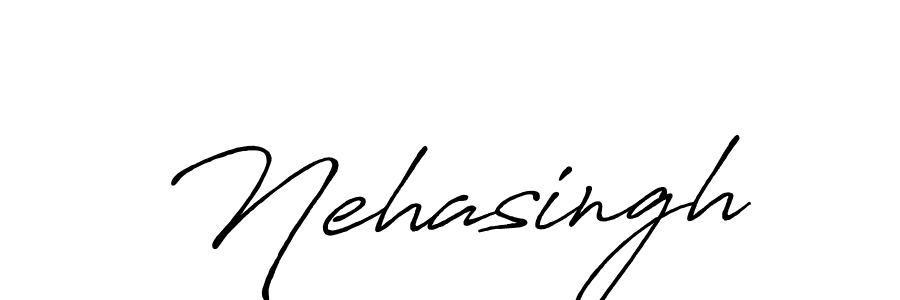 Create a beautiful signature design for name Nehasingh. With this signature (Antro_Vectra_Bolder) fonts, you can make a handwritten signature for free. Nehasingh signature style 7 images and pictures png