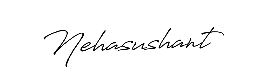 Create a beautiful signature design for name Nehasushant. With this signature (Antro_Vectra_Bolder) fonts, you can make a handwritten signature for free. Nehasushant signature style 7 images and pictures png